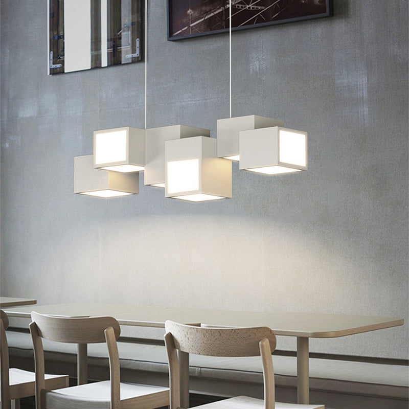 Scandinavian Staggered Square LED Chandelier for Dining Room

Illuminate your dining space with this Contemporary Scandinavian Rubik's Cube Staggered Square Iron Acrylic LED Island Light Chandelier. Designed to blend elegance and modern aesthetics, this c