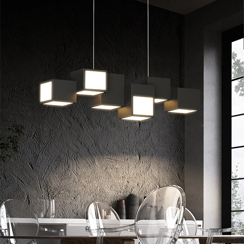 Scandinavian Staggered Square LED Chandelier for Dining Room

Illuminate your dining space with this Contemporary Scandinavian Rubik's Cube Staggered Square Iron Acrylic LED Island Light Chandelier. Designed to blend elegance and modern aesthetics, this c