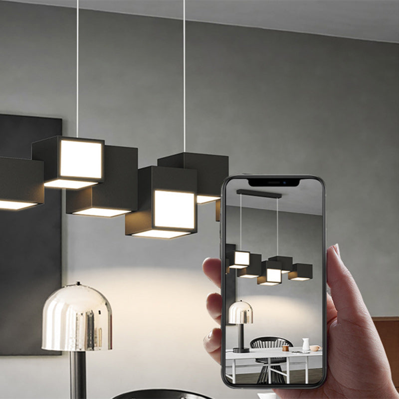 Scandinavian Staggered Square LED Chandelier for Dining Room

Illuminate your dining space with this Contemporary Scandinavian Rubik's Cube Staggered Square Iron Acrylic LED Island Light Chandelier. Designed to blend elegance and modern aesthetics, this c