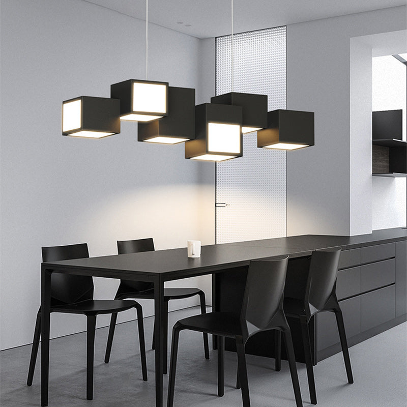 Scandinavian Staggered Square LED Chandelier for Dining Room

Illuminate your dining space with this Contemporary Scandinavian Rubik's Cube Staggered Square Iron Acrylic LED Island Light Chandelier. Designed to blend elegance and modern aesthetics, this c