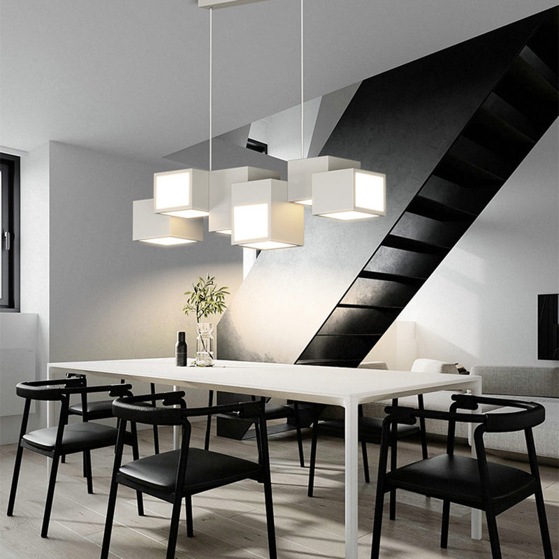 Scandinavian Staggered Square LED Chandelier for Dining Room

Illuminate your dining space with this Contemporary Scandinavian Rubik's Cube Staggered Square Iron Acrylic LED Island Light Chandelier. Designed to blend elegance and modern aesthetics, this c