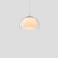 Contemporary Cream Jelly Oval Iron Glass Pendant Light for Bedroom
