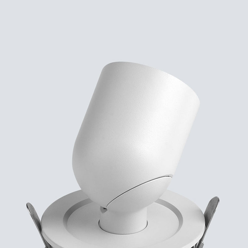 Modern Minimalist Aluminum LED Spotlight Round Cylinder Semi-Flush Mount Ceiling Light for Hallway