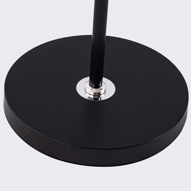 Modern Minimalist Round Cone Floor Lamp - 1-Light Iron & PVC Design for Living Room