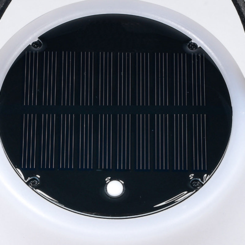 Modern Minimalist Solar Waterproof Portable PE Round Cylinder Cone LED Outdoor Light for Garden, Patio, Yard, Deck, Pathway, Landscape Lighting, Energy Efficient, Rechargeable, Weatherproof, Stylish Design
