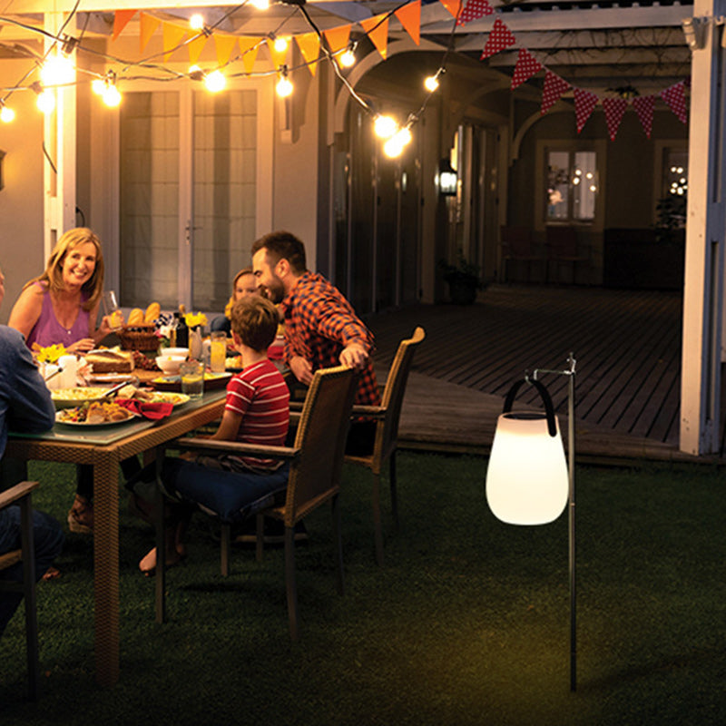 Modern Minimalist Solar Waterproof Portable PE Round Cylinder Cone LED Outdoor Light for Garden, Patio, Yard, Deck, Pathway, Landscape Lighting, Energy Efficient, Rechargeable, Weatherproof, Stylish Design
