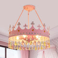 Contemporary Girls Crown Crystal 5-Light Chandelier – Bedroom Lighting Decor
