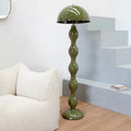 Contemporary Scandinavian Cream Mushroom Floor Lamp - 1-Light Semi-circle Iron Design for Living Room