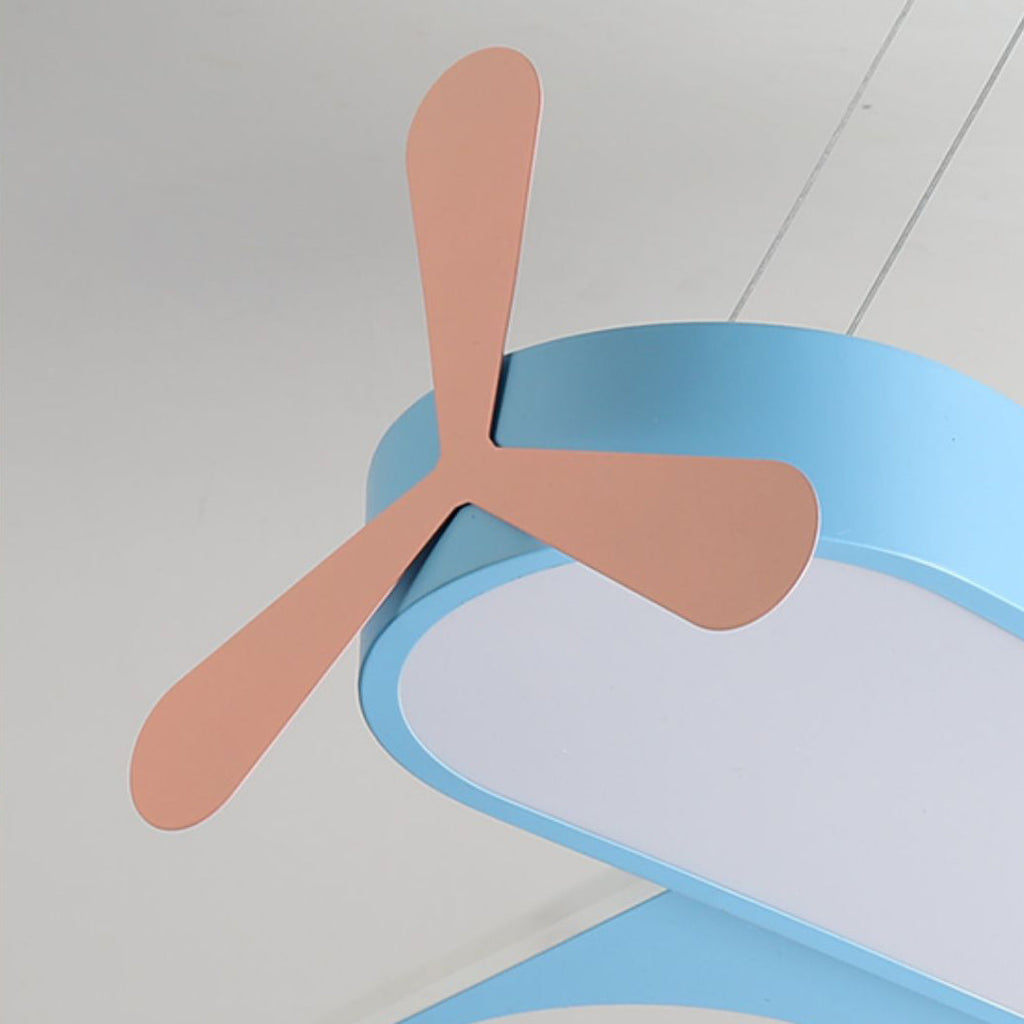 Contemporary Kids Airplane LED Chandelier | Modern Acrylic Light Fixture for Bedroom