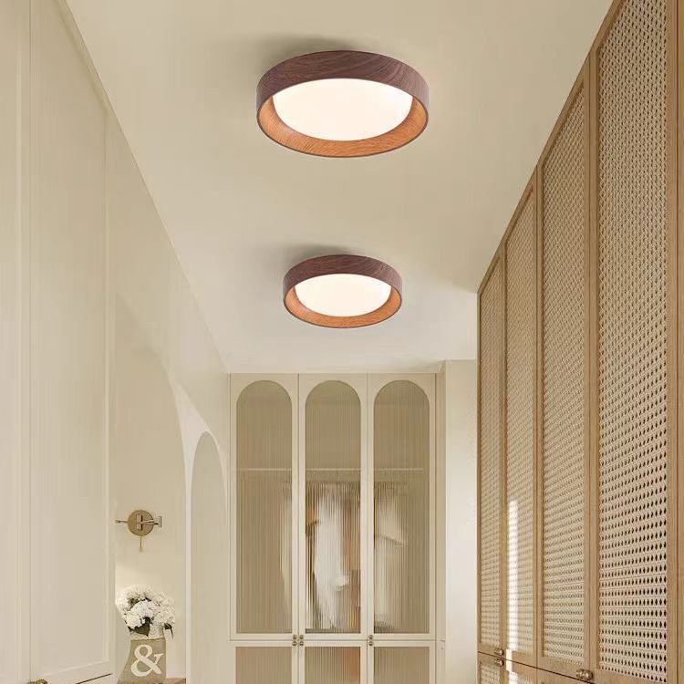 Modern Minimalist LED Flush Mount Ceiling Light - Square & Round Design for Hallway, ABS PC Material, Energy Efficient, Sleek Lighting Solution