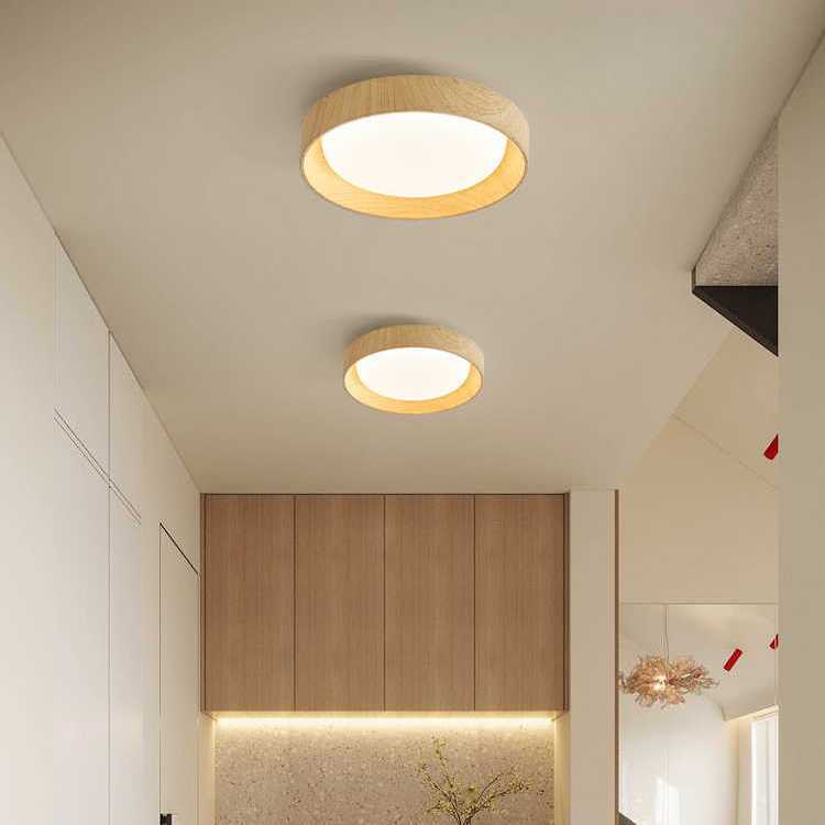 Modern Minimalist LED Flush Mount Ceiling Light - Square & Round Design for Hallway, ABS PC Material, Energy Efficient, Sleek Lighting Solution