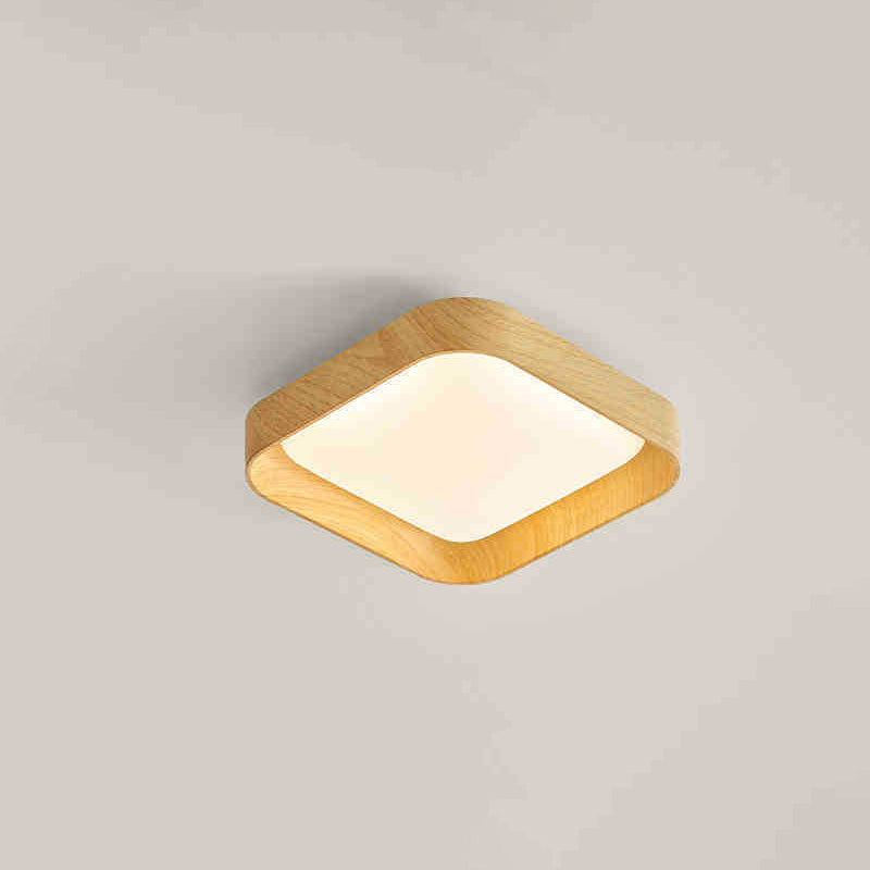 Modern Minimalist LED Flush Mount Ceiling Light - Square & Round Design for Hallway, ABS PC Material, Energy Efficient, Sleek Lighting Solution