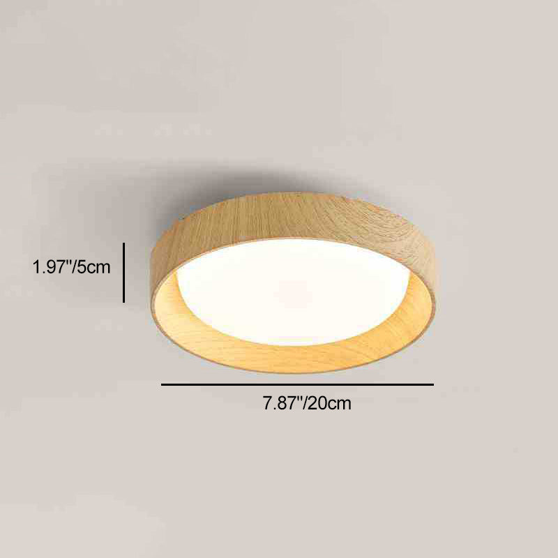 Modern Minimalist LED Flush Mount Ceiling Light - Square & Round Design for Hallway, ABS PC Material, Energy Efficient, Sleek Lighting Solution