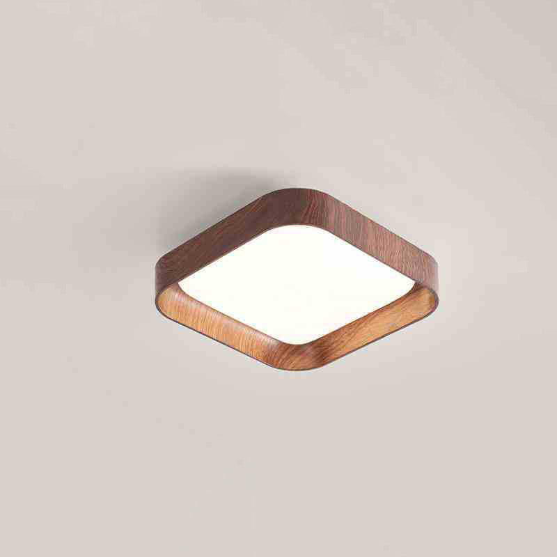 Modern Minimalist LED Flush Mount Ceiling Light - Square & Round Design for Hallway, ABS PC Material, Energy Efficient, Sleek Lighting Solution