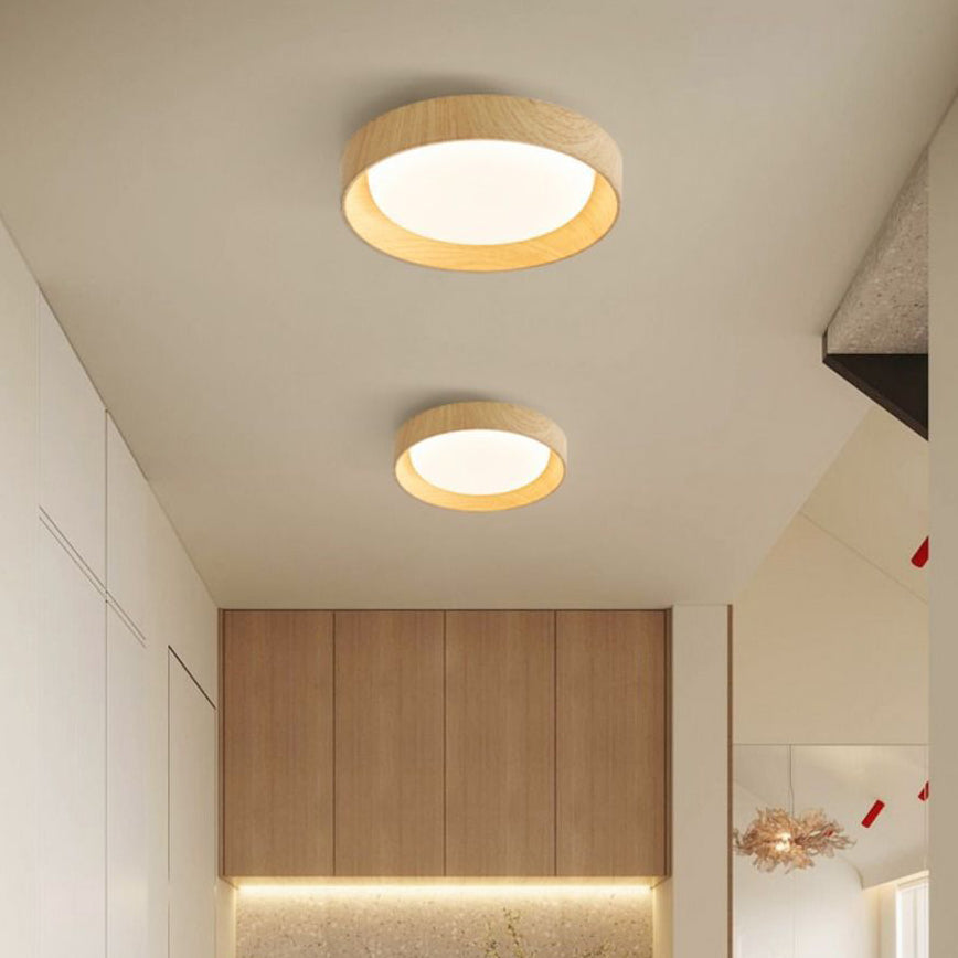 Modern Minimalist LED Flush Mount Ceiling Light - Square & Round Design for Hallway, ABS PC Material, Energy Efficient, Sleek Lighting Solution