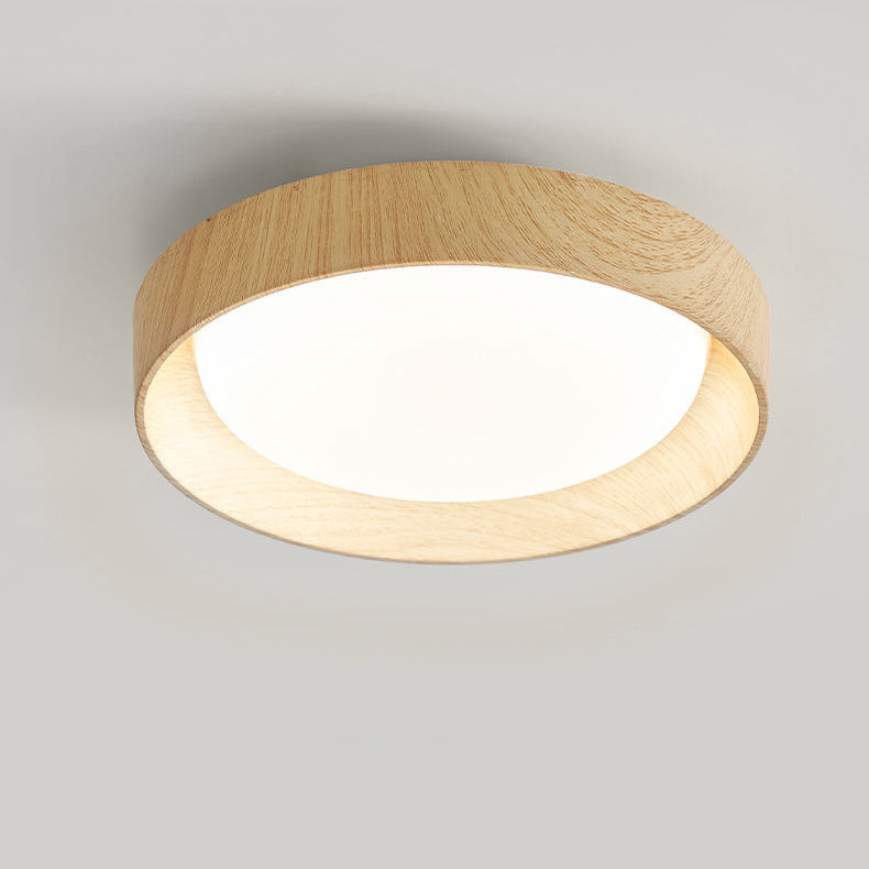 Modern Minimalist LED Flush Mount Ceiling Light - Square & Round Design for Hallway, ABS PC Material, Energy Efficient, Sleek Lighting Solution