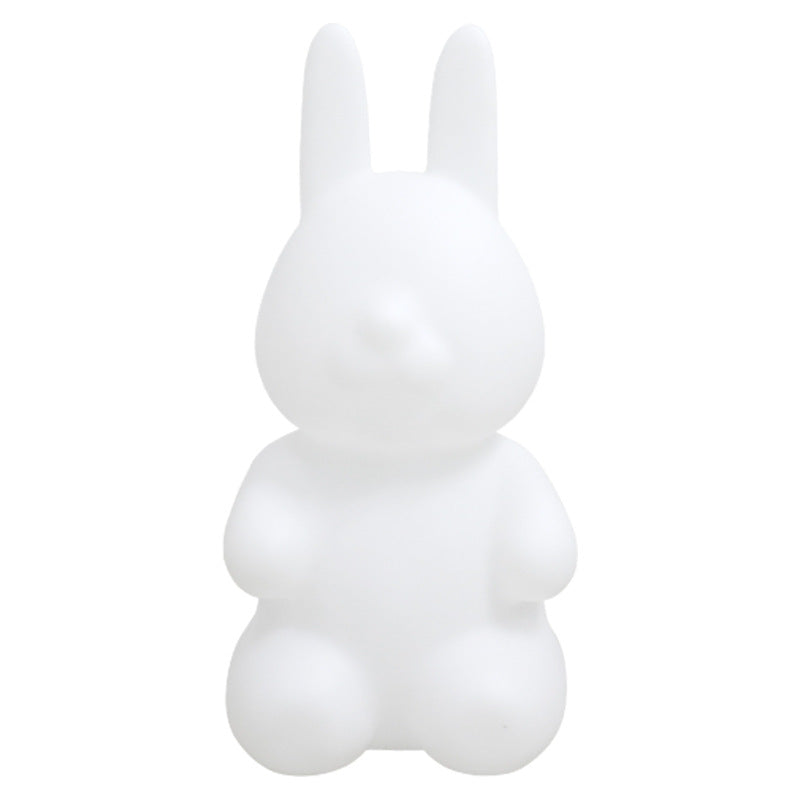 Contemporary LED Floor Lamp - Modern Rabbit PE Plastic Design for Bedroom