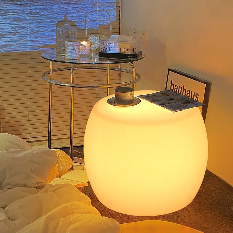 Modern Minimalist Drum LED Floor Lamp for Bedroom Decor