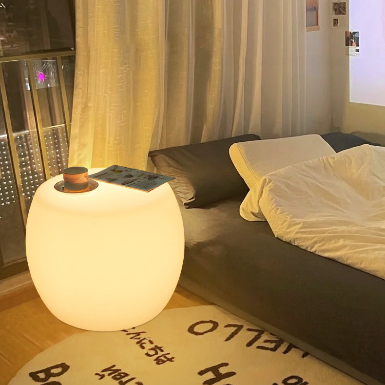 Modern Minimalist Drum LED Floor Lamp for Bedroom Decor