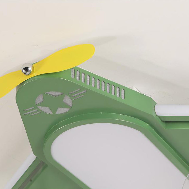 Contemporary Creative Airplane Iron Acrylic LED Flush Mount Ceiling Fan Light for Bedroom, Modern Ceiling Fan with Light, Stylish Bedroom Lighting, Unique Airplane Design, Energy-Efficient LED Ceiling Fixture, Decorative Flush Mount Fan Light, Ideal for K