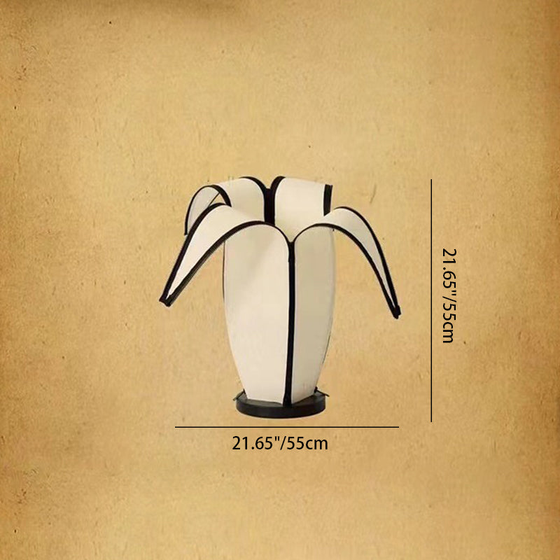 Vintage Banana Fabric LED Floor Lamp for Living Room, Retro Plastic Metal Design, Stylish Lighting Decor