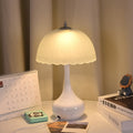 Traditional French Dome Glass Iron LED Table Lamp for Bedroom