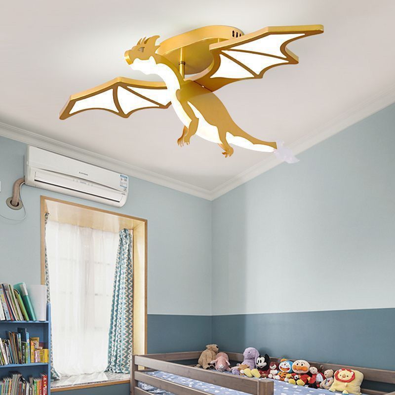 Contemporary Dinosaur Ceiling Light for Kids, Creative Acrylic LED Semi-Flush Mount Light, Colorful Bedroom Fixture, Modern Nursery Illumination, Kids Room Decor, Fun Dinosaur Theme Lighting, Energy-Efficient Ceiling Light for Children’s Spaces, Unique Be