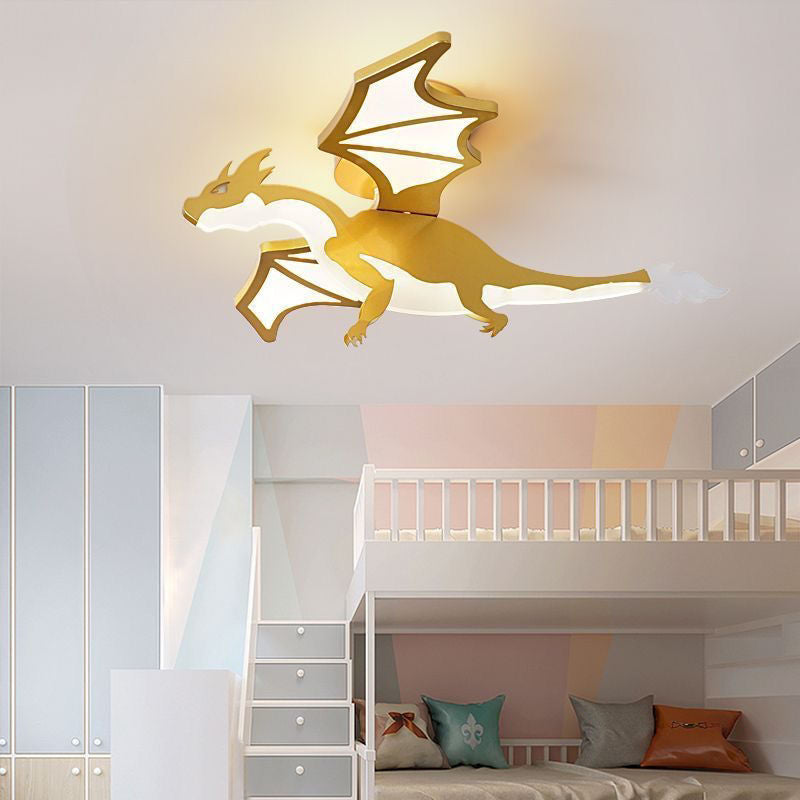 Contemporary Dinosaur Ceiling Light for Kids, Creative Acrylic LED Semi-Flush Mount Light, Colorful Bedroom Fixture, Modern Nursery Illumination, Kids Room Decor, Fun Dinosaur Theme Lighting, Energy-Efficient Ceiling Light for Children’s Spaces, Unique Be