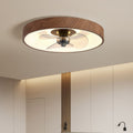 Modern Round Acrylic LED Flush Mount Ceiling Fan Light for Bedroom