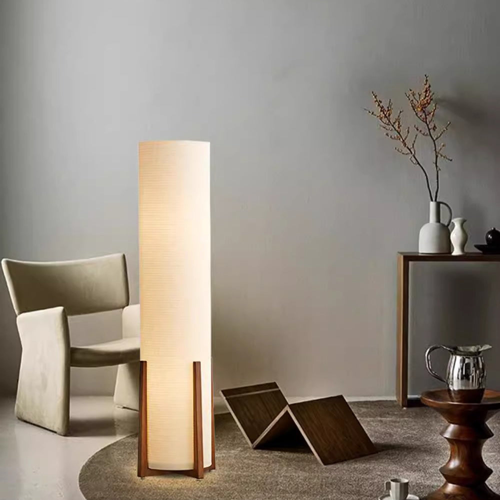 Traditional Japanese Cylinder Floor Lamp - Wood 1-Light Design for Living Room

Illuminate your living space with this Traditional Japanese Cylinder Floor Lamp, featuring a beautiful wood frame and a single light source. Perfect for creating a warm and in