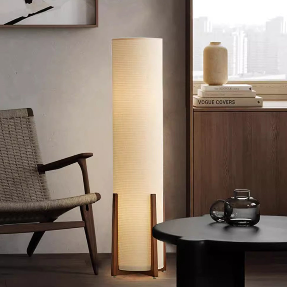 Traditional Japanese Cylinder Floor Lamp - Wood 1-Light Design for Living Room

Illuminate your living space with this Traditional Japanese Cylinder Floor Lamp, featuring a beautiful wood frame and a single light source. Perfect for creating a warm and in