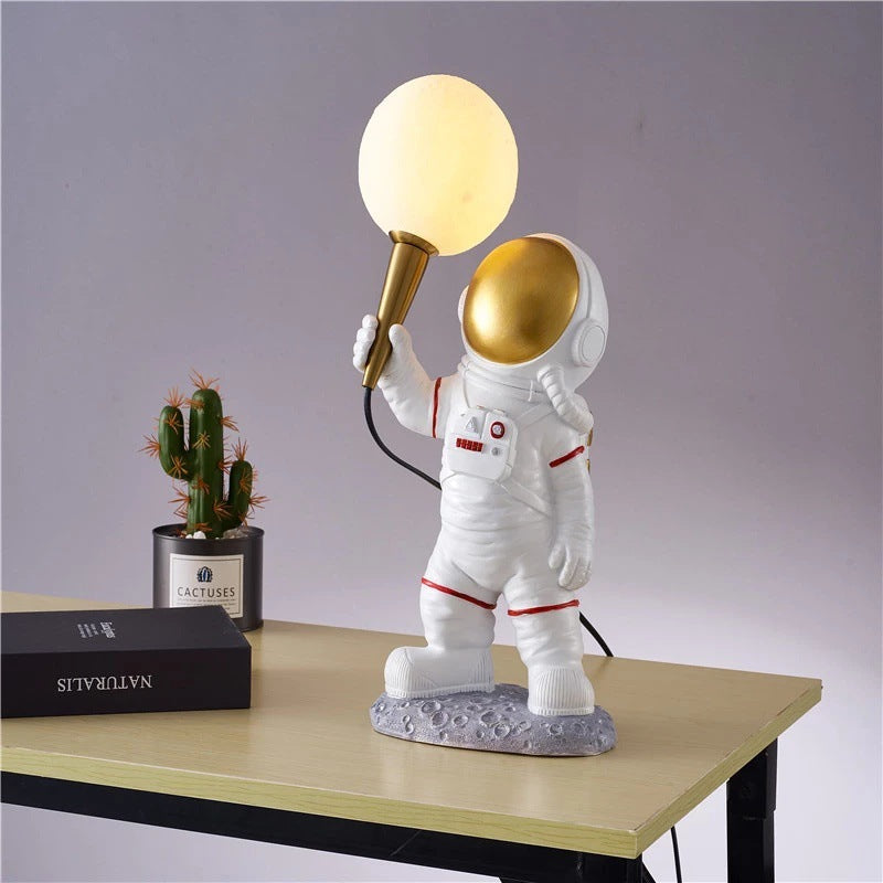 Creative Kids Astronaut Lamp - 1-Light Cartoon Resin Table Lamp for Bedroom