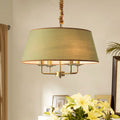 Rustic Cylinder Iron 4-Light Chandelier for Living Room