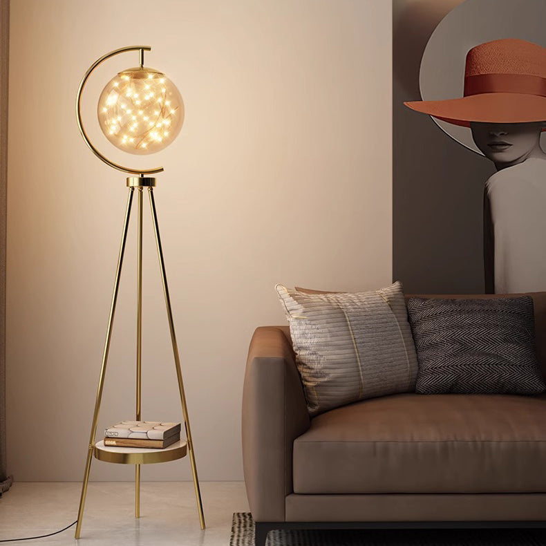 Contemporary Spherical Glass Metal LED Floor Lamp for Living Room 

Elevate your living space with this modern spherical glass and metal LED standing floor lamp. Perfect for adding a stylish touch, this lamp combines contemporary design with energy-effici