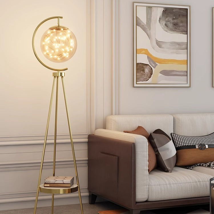 Contemporary Spherical Glass Metal LED Floor Lamp for Living Room 

Elevate your living space with this modern spherical glass and metal LED standing floor lamp. Perfect for adding a stylish touch, this lamp combines contemporary design with energy-effici