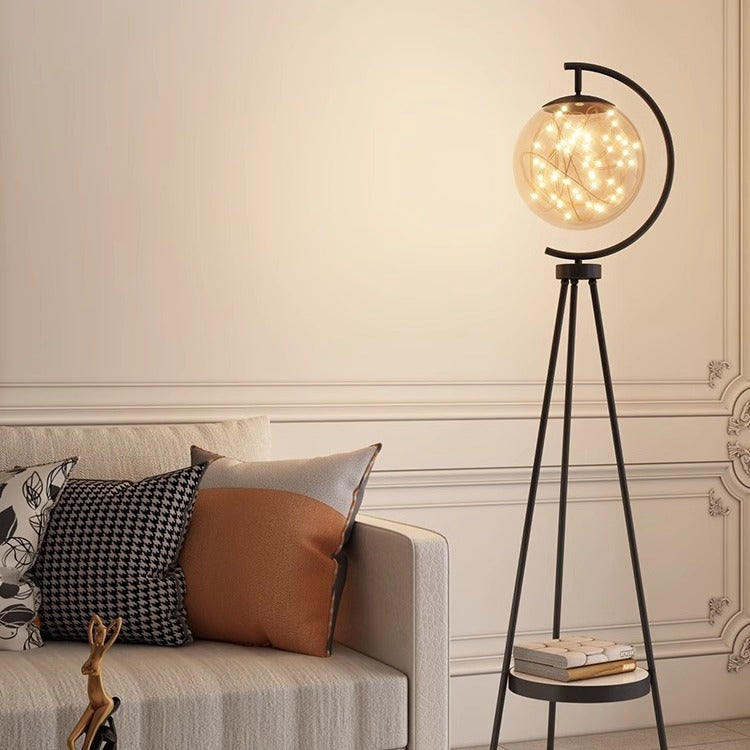 Contemporary Spherical Glass Metal LED Floor Lamp for Living Room 

Elevate your living space with this modern spherical glass and metal LED standing floor lamp. Perfect for adding a stylish touch, this lamp combines contemporary design with energy-effici