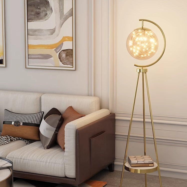 Contemporary Spherical Glass Metal LED Floor Lamp for Living Room 

Elevate your living space with this modern spherical glass and metal LED standing floor lamp. Perfect for adding a stylish touch, this lamp combines contemporary design with energy-effici