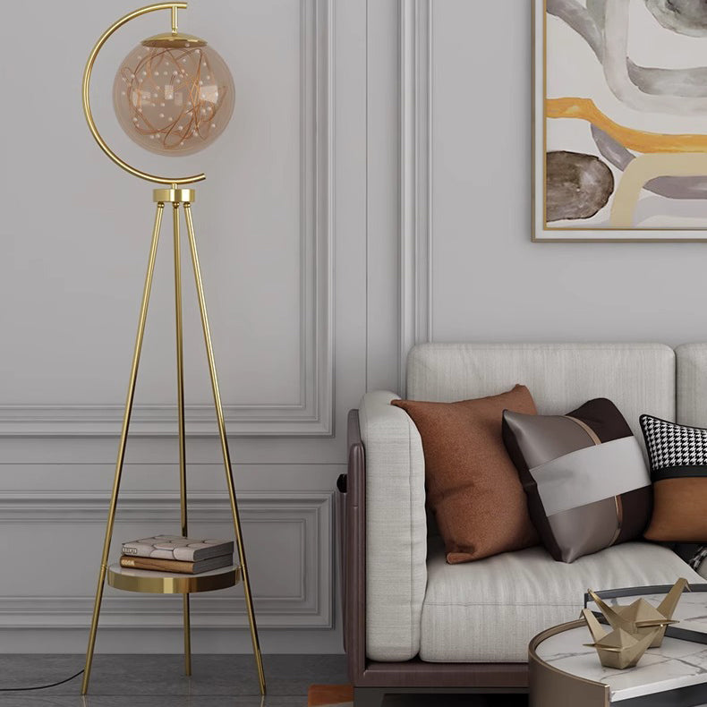 Contemporary Spherical Glass Metal LED Floor Lamp for Living Room 

Elevate your living space with this modern spherical glass and metal LED standing floor lamp. Perfect for adding a stylish touch, this lamp combines contemporary design with energy-effici