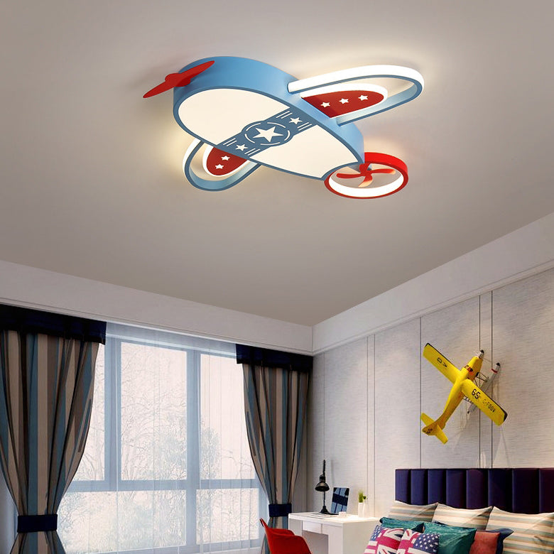 Modern Eclectic Kids Airplane Acrylic LED Flush Mount Ceiling Light for Bedroom, Unique Children's Lighting, Airplane Decor, LED Ceiling Fixture, Nursery Ceiling Light, Kids Room Illumination, Playful Airplane Light, Fun Kids Lighting, Colorful LED Light