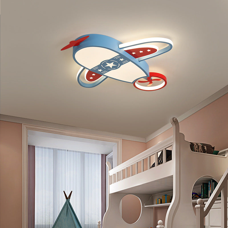 Modern Eclectic Kids Airplane Acrylic LED Flush Mount Ceiling Light for Bedroom, Unique Children's Lighting, Airplane Decor, LED Ceiling Fixture, Nursery Ceiling Light, Kids Room Illumination, Playful Airplane Light, Fun Kids Lighting, Colorful LED Light