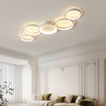 Modern Minimalist LED Semi-Flush Mount Ceiling Light - Circle Design, Iron & Acrylic for Living Room
