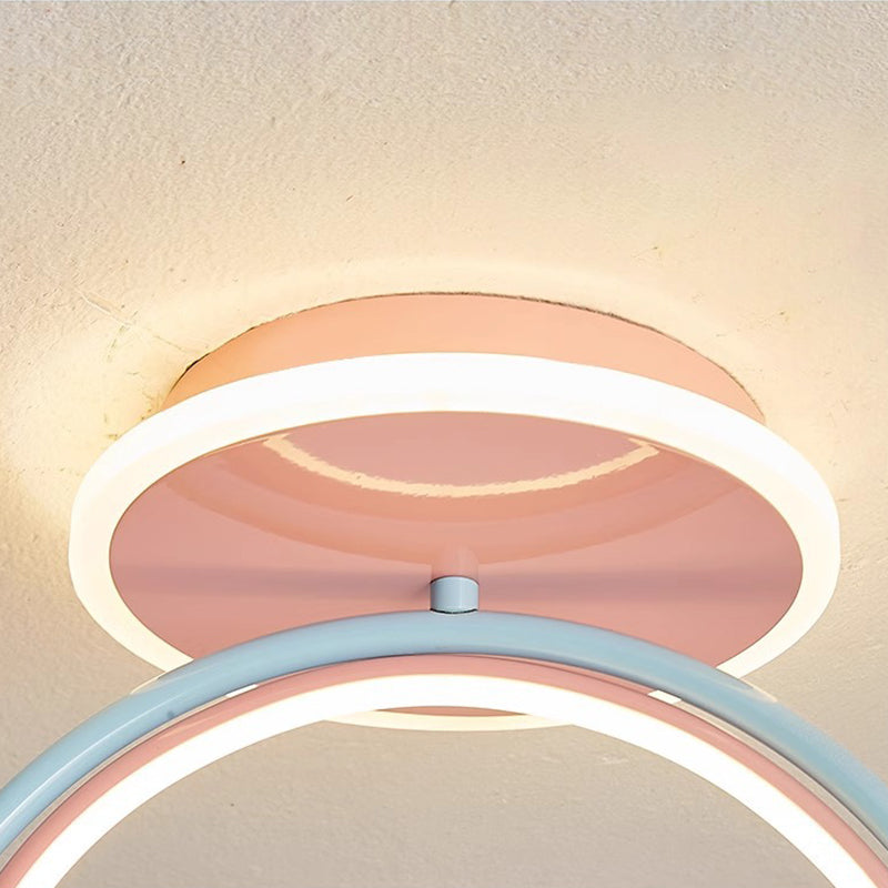 Contemporary Kids Pony Iron Resin Acrylic LED Semi-Flush Mount Ceiling Light for Bedroom, Modern Children’s Lighting Fixture, Stylish Pony-Themed Room Decor, Energy-Efficient LED Ceiling Fixture, Playful Bedroom Lighting, Home Decor for Kidsrooms, Cute Po