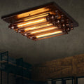 Contemporary Industrial 4-Light Semi-Flush Mount Ceiling Light for Bedroom  

Illuminate your bedroom with this Contemporary Industrial Square Iron Glass semi-flush mount ceiling light. Featuring a stylish design with four lights, this fixture combines mo