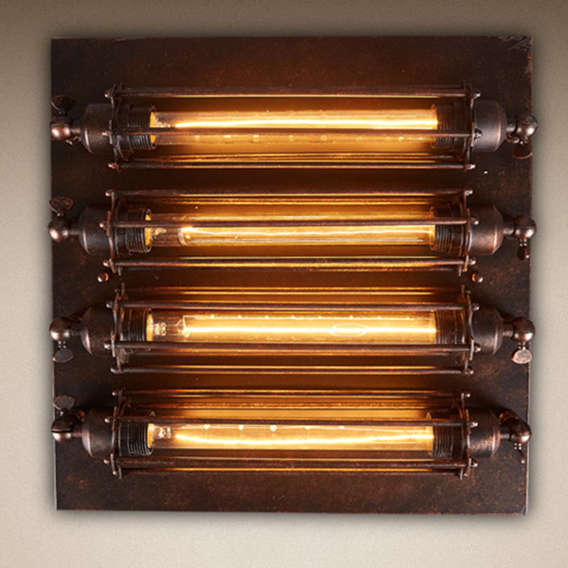 Contemporary Industrial 4-Light Semi-Flush Mount Ceiling Light for Bedroom  

Illuminate your bedroom with this Contemporary Industrial Square Iron Glass semi-flush mount ceiling light. Featuring a stylish design with four lights, this fixture combines mo