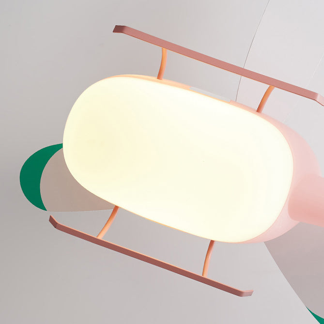 Modern Minimalist Kids Cartoon Airplane Semi-Flush Mount Ceiling Fan Light, Iron Acrylic Design for Children's Room, Airplane Ceiling Light Fixture, Kids Room Decor, Playroom Lighting, Stylish Ceiling Fan Light, Fun Airplane Theme, Energy-Efficient Kids C