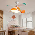 Modern Minimalist Kids Airplane Ceiling Fan Light - Iron & Acrylic 

Brighten up your child's room with this stylish airplane-themed semi-flush mount ceiling fan light. Designed with a modern minimalist aesthetic, it combines durable iron and vibrant acry