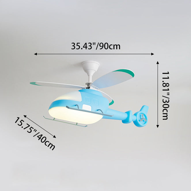 Modern Minimalist Kids Cartoon Airplane Semi-Flush Mount Ceiling Fan Light, Iron Acrylic Design for Children's Room, Airplane Ceiling Light Fixture, Kids Room Decor, Playroom Lighting, Stylish Ceiling Fan Light, Fun Airplane Theme, Energy-Efficient Kids C