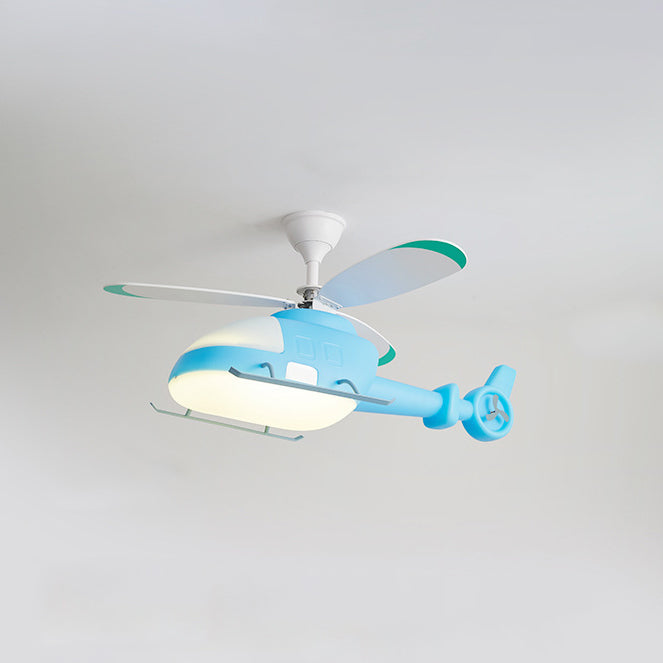 Modern Minimalist Kids Cartoon Airplane Semi-Flush Mount Ceiling Fan Light, Iron Acrylic Design for Children's Room, Airplane Ceiling Light Fixture, Kids Room Decor, Playroom Lighting, Stylish Ceiling Fan Light, Fun Airplane Theme, Energy-Efficient Kids C
