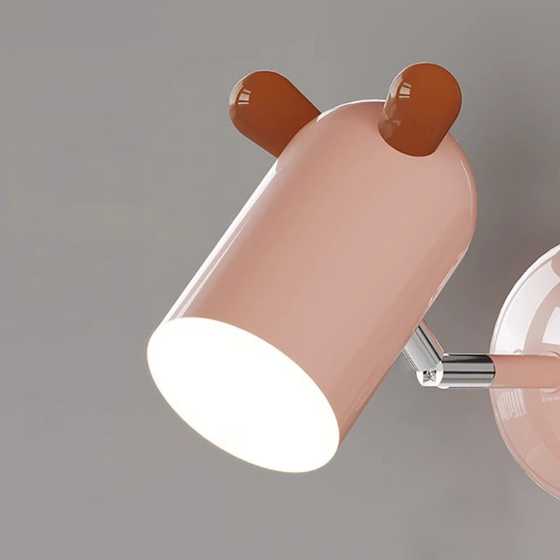 Modern Minimalist Kids Wall Lamp Cute Cylinder Shade Iron Acrylic LED Sconce for Bedroom Lighting Decor Stylish Children's Room Fixtures Night Light Ideas