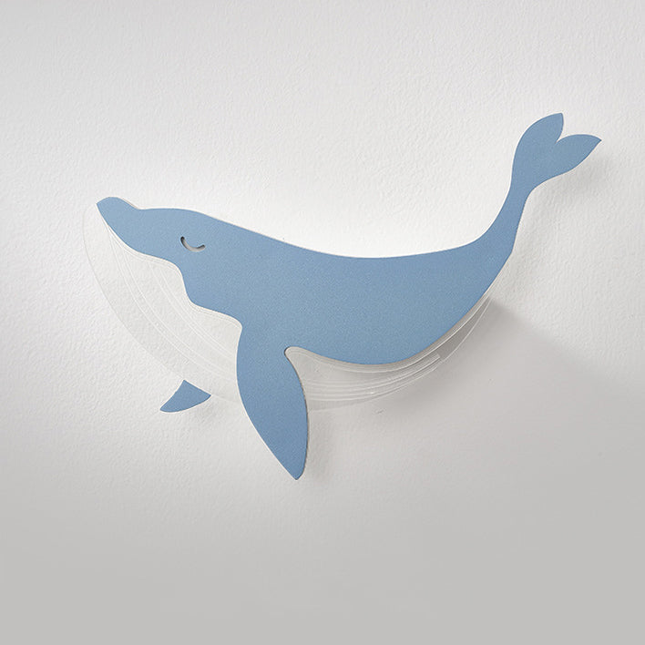 Modern Minimalist Kids Wall Sconce Lamp, Iron Acrylic Rabbit Dolphin LED Light, Bedroom Decor, Nursery Lighting, Children's Room Wall Fixture, Stylish Illumination for Kids Spaces, Eco-Friendly Energy Efficient, Cute Animal Design for Playroom Decor